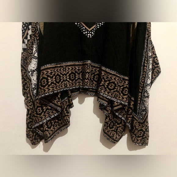 Free People Bedouin Traveler Patchwork Maxi Skirt Hippie Boho Scarf Print Size S - Picture 7 of 7